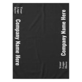 ビジネス白黒会社名ロゴ テーブルクロス (正面)