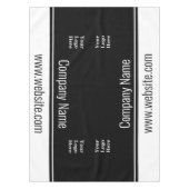 ビジネス白黒文字ロゴはこちらテンプレート テーブルクロス (正面)