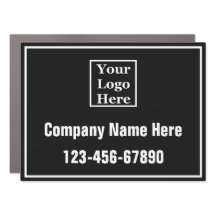 ビジネス白黒社名番号ロゴ