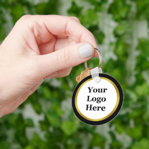 ビジネス白黒金ゴールドロゴの両面はこちら キーホルダー