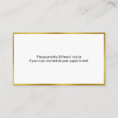 ビジネス白黒金ゴールドDoctor Office Your Next 予約カード (裏面)