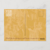 ビジネス秋のオークの木葉の幸せ感謝祭 ポストカード (裏面)