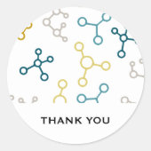 ビジネス科学の分子に感謝 ラウンドシール (正面)