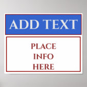 ビジネス空白の署名、追加または編集文字 ポスター (正面)