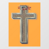 ビジネス窓ステッカー オレンジ背景 ウィンドウサイン (シート)