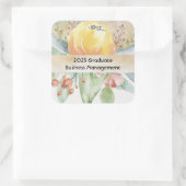 ビジネス管理卒業ステッカー スクエアシール (バッグ)