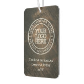 ビジネス素朴ウッドホワイトメダリオンロゴ追加 カーエアーフレッシュナー (左)