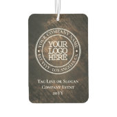 ビジネス素朴ウッドホワイトメダリオンロゴ追加 カーエアーフレッシュナー (裏面)