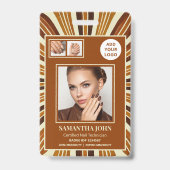 ビジネス素朴ロゴネイルサロンフォトコラージュ バッジ (正面)