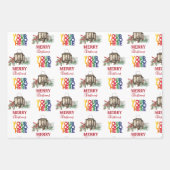 ビジネス素朴企業のロゴクリスマス ラッピングペーパーシート (正面2)