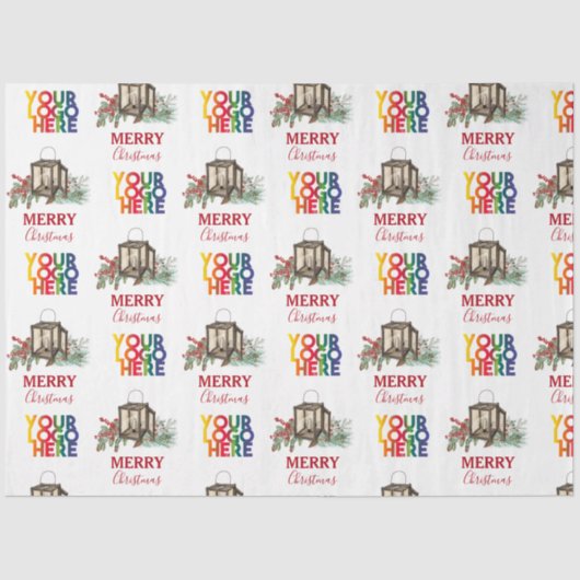 ビジネス素朴企業のロゴクリスマス 薄葉紙 (正面)