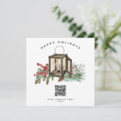ビジネス素朴QRコー企業のドクリスマスカード (スタンド正面)