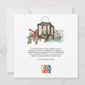 ビジネス素朴QRコー企業のドクリスマスカード (裏面)