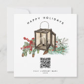 ビジネス素朴QRコー企業のドクリスマスカード (正面)