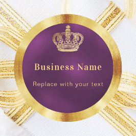 ビジネス紫金ゴールド王室の冠 ラウンドシール