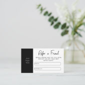 ビジネス紹介友人の紹介ロイヤリティ 名刺 (スタンド正面)