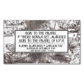 ビジネス結婚・カード・マグネットの「発表は有利」 マグネット名刺 (正面)