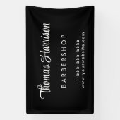 ビジネス署名スクリプトブラックプロモーション 横断幕 (縦)