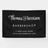 ビジネス署名スクリプトブラックプロモーション 横断幕 (横)