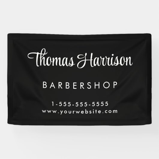 ビジネス署名スクリプトブラックプロモーション 横断幕 (横)