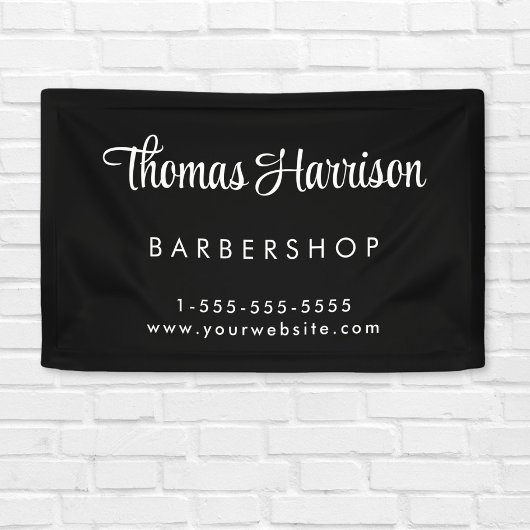 ビジネス署名スクリプトブラックプロモーション 横断幕