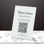 ビジネス署名スクリプトQRコード 台座サイン