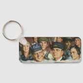 ビジネス職業，ヴィンテージ愛国心 キーホルダー (裏面)