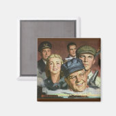 ビジネス職業，ヴィンテージ愛国心 マグネット (正面/裏面)