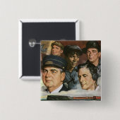 ビジネス職業,ヴィンテージ愛国心 缶バッジ (正面&裏面)