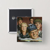 ビジネス職業,ヴィンテージ愛国心 缶バッジ (正面&裏面)