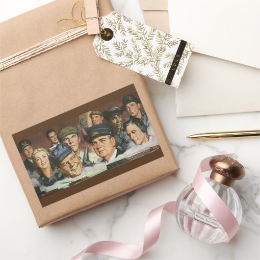 ビジネス職業,ヴィンテージ愛国心 長方形シール (ギフト)