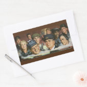 ビジネス職業,ヴィンテージ愛国心 長方形シール (封筒)