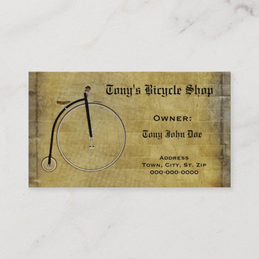 ビジネス自転車修理か個人的なカード 名刺 (正面)