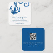 ビジネス航海のカードネイビーブルーいかり エンクロージャーカード (正面/裏面)