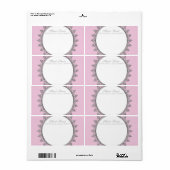 ビジネス船積みのクラシックなバロック式の渦巻の円 ラベル (フルシート)