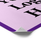 ビジネス薄紫と紫あなたのロゴはこちらテンプレート ポスター (角)