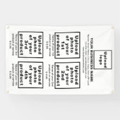 ビジネス製品またはサービスのホワイトバナー 横断幕 (横)