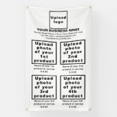 ビジネス製品またはサービスのホワイトバナー 横断幕 (縦)