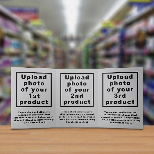 ビジネス製品グレー3つ折カード 三つ折りカード