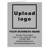 ビジネス製品サービスリストグレー折り畳みカード (正面)