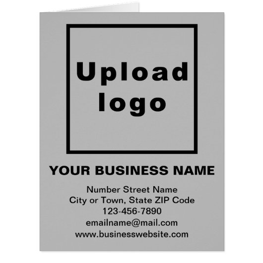 ビジネス製品サービスリストグレー折り畳みカード (正面)