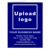 ビジネス製品サービスリストブルー折り畳みカード (正面)