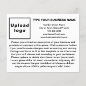 ビジネス製品サービス白黒フライヤー チラシ (正面)