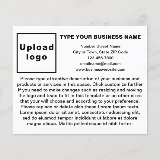 ビジネス製品サービス白黒フライヤー チラシ (正面)