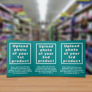 ビジネス製品ティール(緑がかった色)3つ折カード 三つ折りカード
