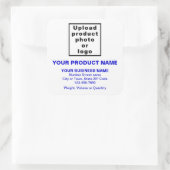 ビジネス製品ブルーミニマル文字オンホワイト スクエアシール (バッグ)