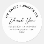 ビジネス製品ホワイトラウンドステッカー ラウンドシール (正面)