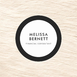 ビジネス製品ミニマリストラグジュアリー白黒 ラウンドシール