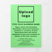 ビジネス製品ライトグリーン三折カード 三つ折りカード (カバー)