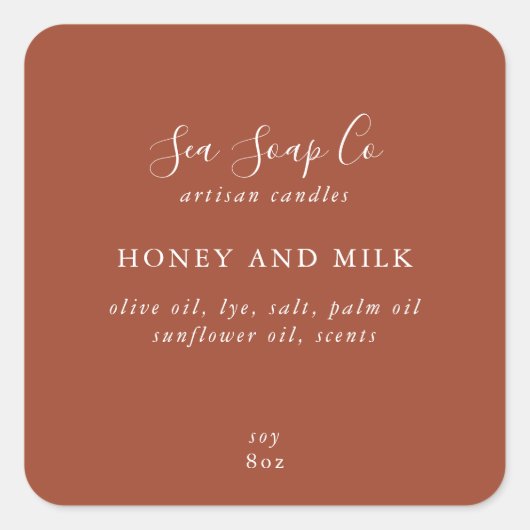 ビジネス製品ラベル スクエアシール (正面)